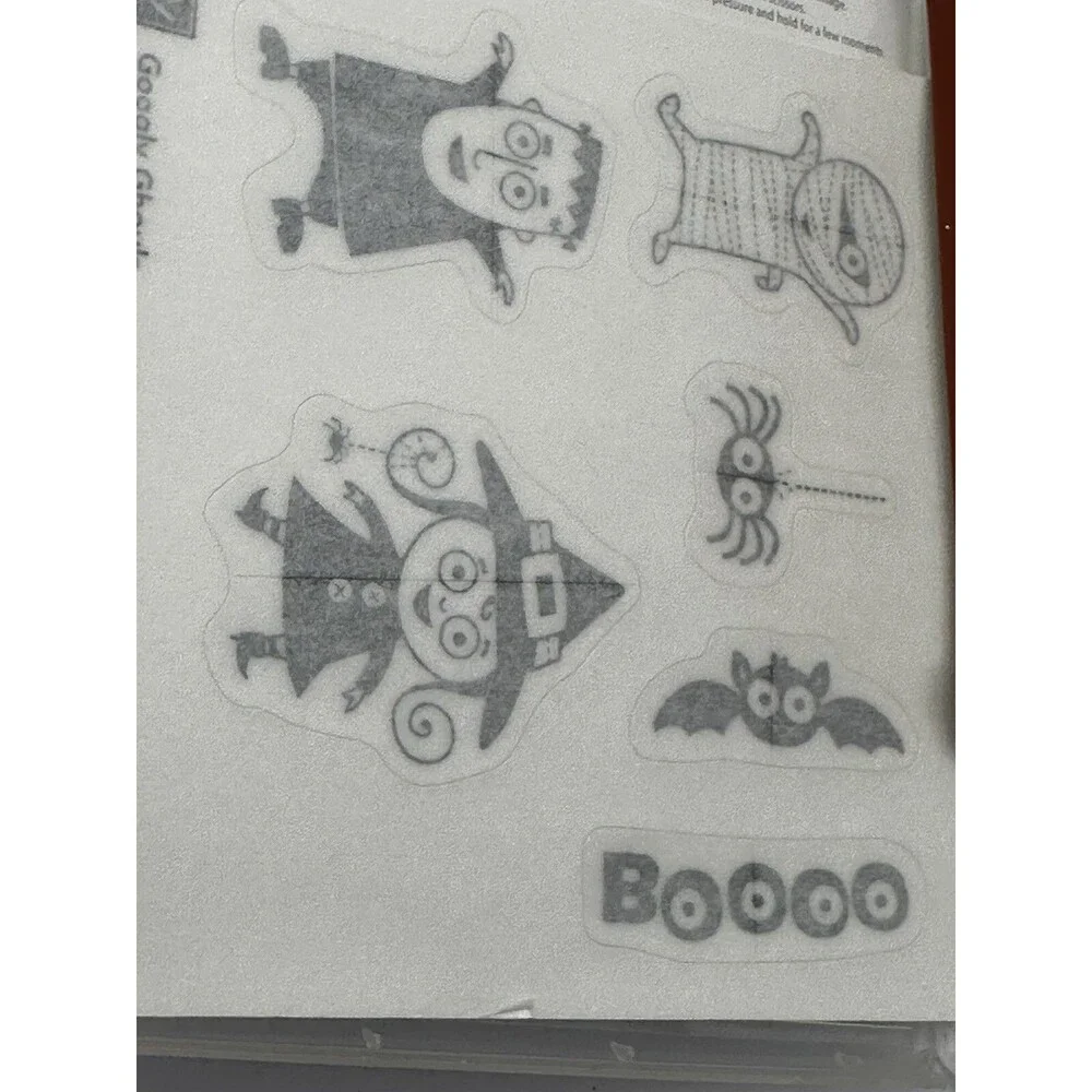 Stampin' Up! Googly Ghouls Rubber Stamp Set Halloween - 6 Pieces